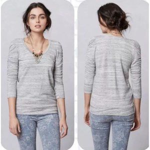 Anthropologie Dolan LA T-Shirt Top Medium Gray 3/4